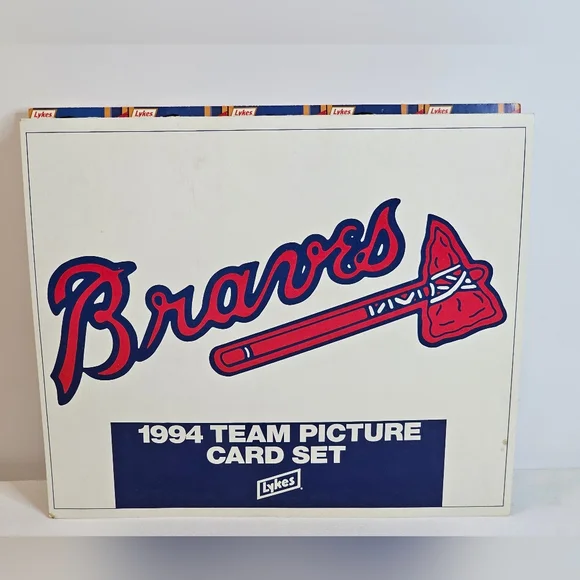 Atlanta Braves 1994 Lykes Team Picture & 35 Card Set Non-Perforated Uncut Sheet